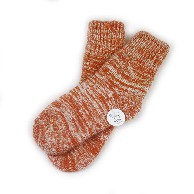 JOYA Cosy wool blend socks in Orange