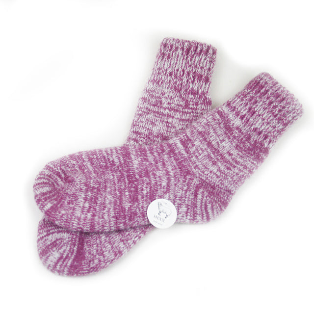 JOYA Cosy wool blend socks in pink/purple socks
